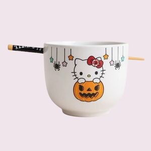 Hello Kitty Halloween Ceramic Bowl with Chopsticks – 20oz​​